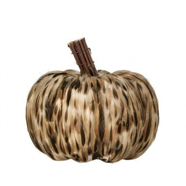 5.5" NATURAL FEATHER PUMPKIN