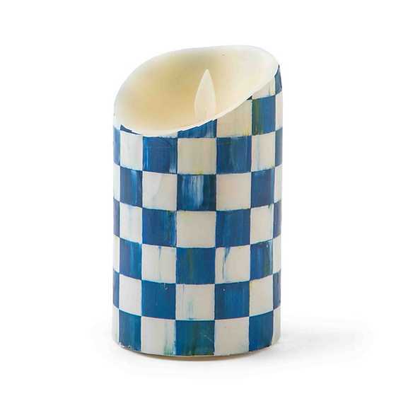 Royal Check 5" Pillar Flicker Candle