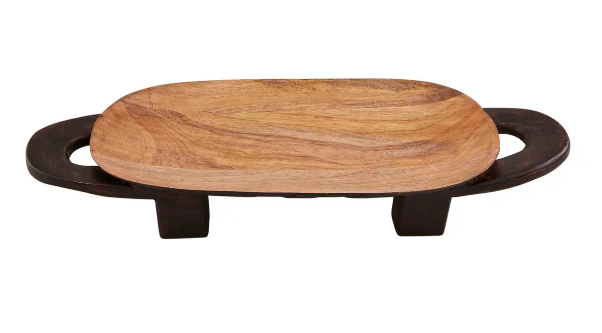 TWO TONE WOOD TRAY