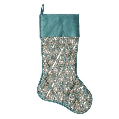 Vickerman 20 Sequin Pattern Christmas Stocking