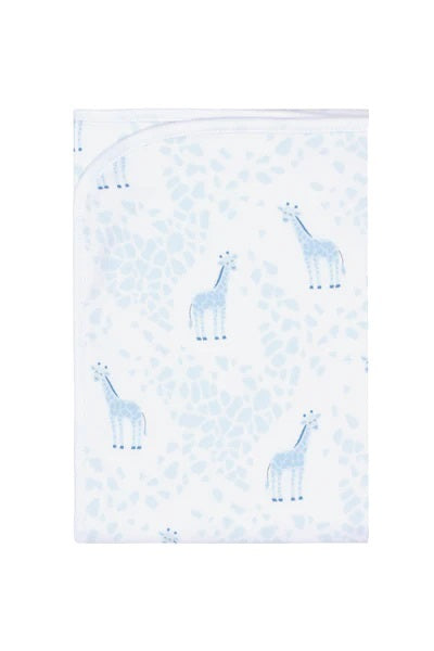 Blue Giraffe Print Blanket