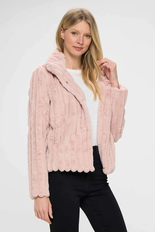 Stylish Pink Cozy Coat