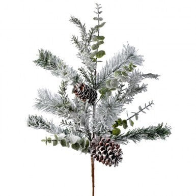 31" SNOWED PINE/EUCALYPTUS/CONE SPRAY