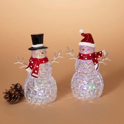 Gerson 9 H B/O Lighted Acrylic Snowman Figurine