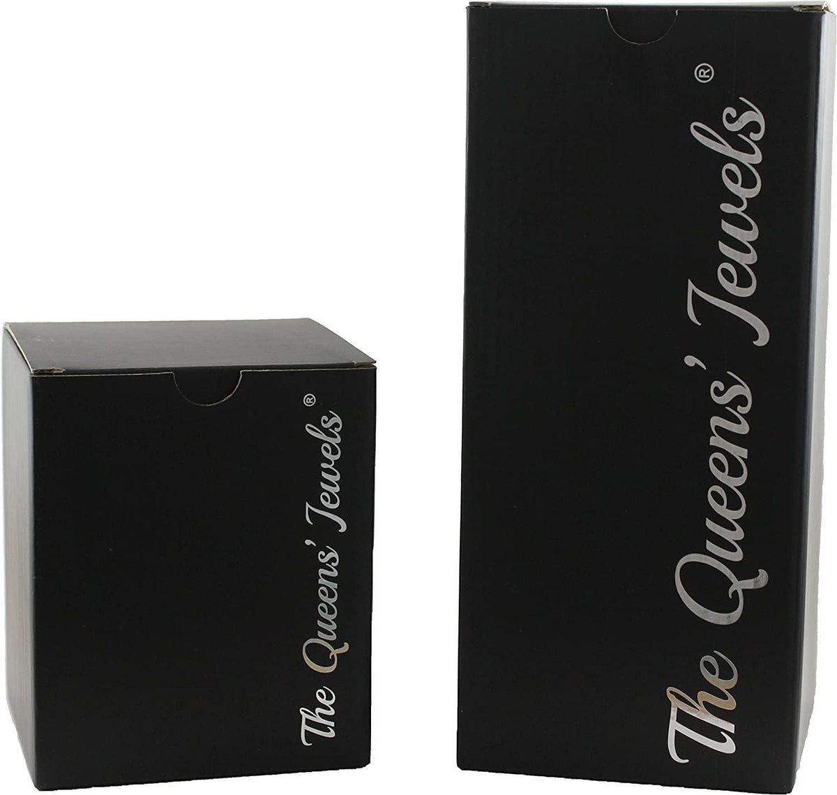 The Queens ' Jewels Red Christmas Sleigh Jeweled Stemless Wine Glass, 21 oz.