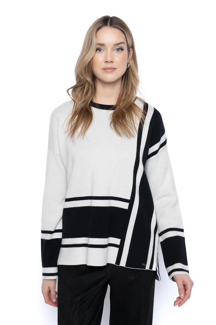 Two-Tone Sweater Top