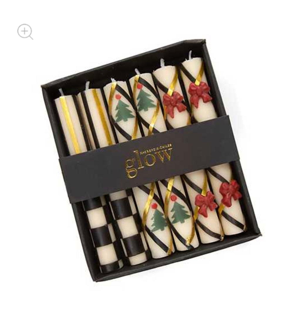 Mini Dinner Candles - Holiday - Set of 6