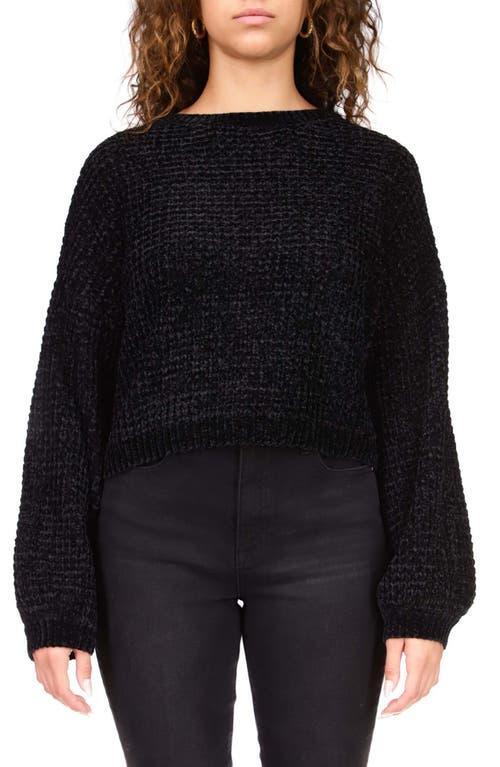 Under the Stars Chenille Sweater in Black