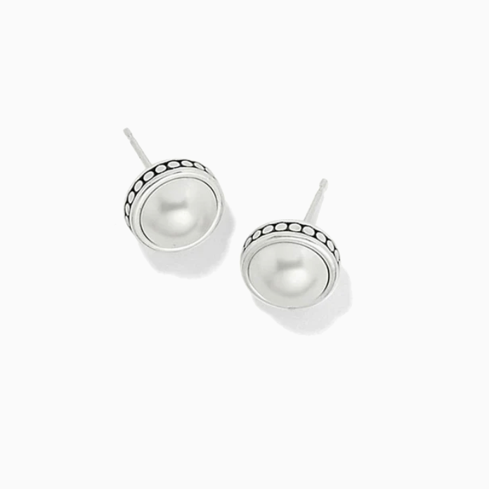 Pebble Dot Pearl Post Earrings