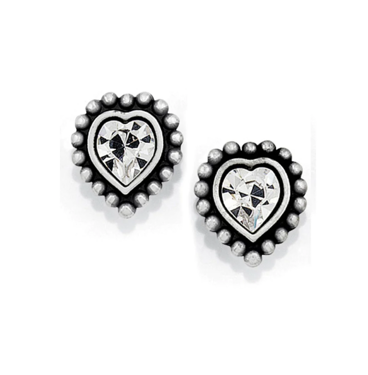 Shimmer Heart Mini Post Earrings