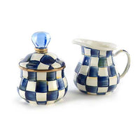 Courtly Check Enamel Lidded Sugar Bowl