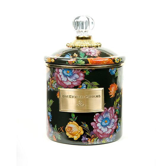 Flower Market Small Canister- Black