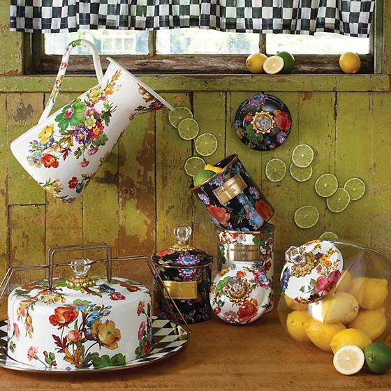 Flower Market Small Canister- Black