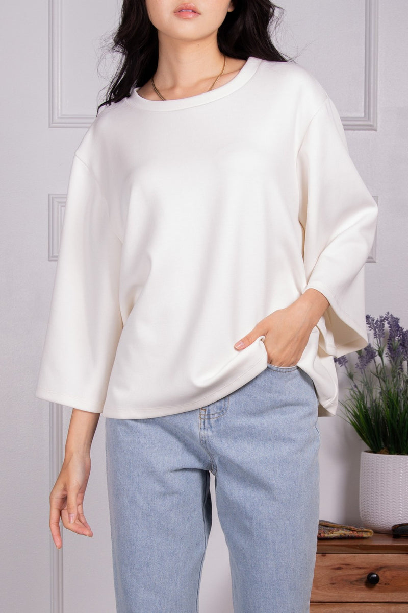 Scuba Modal Wide 3/4 Sleeve Top