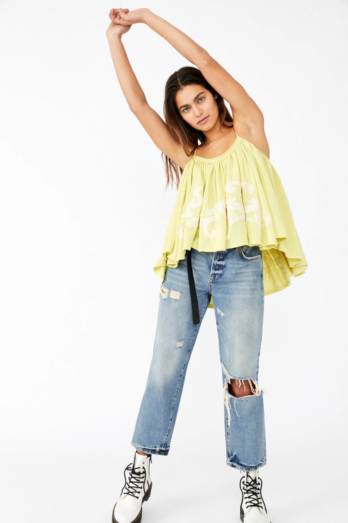 Free People Lemon Clouds Top