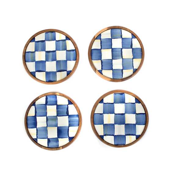 Royal Check Enamel Coasters- Set of 4