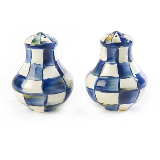 Royal Check Enamel Salt & Pepper Shakers