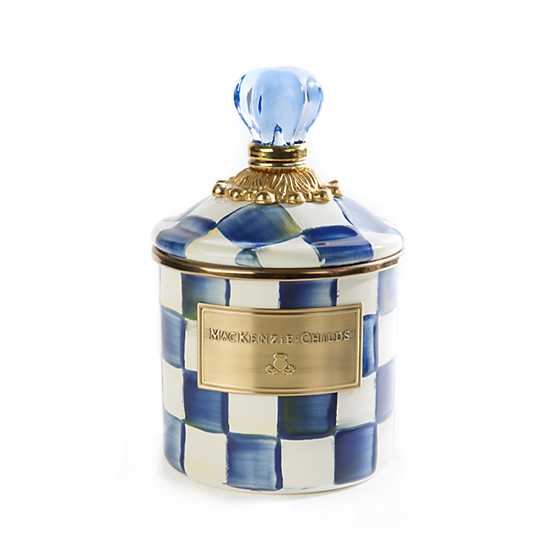 Royal Check Enamel Canister- Demi