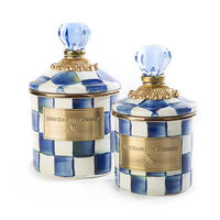 Royal Check Enamel Canister- Demi