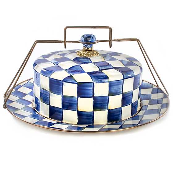 Royal Check Enamel Cake Carrier