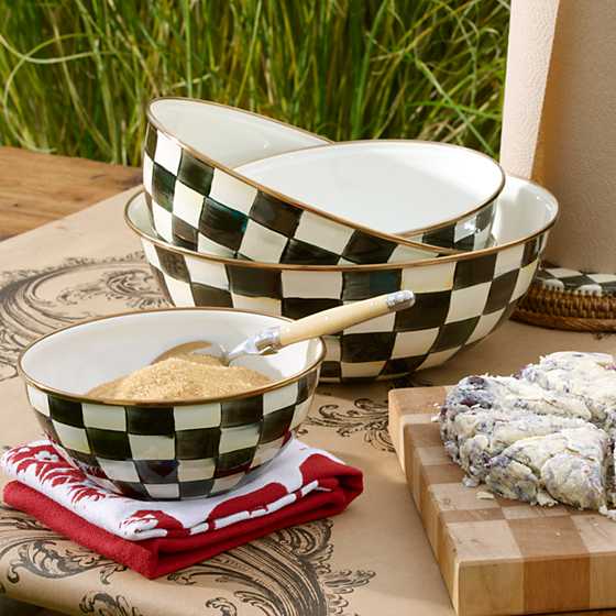 Courtly Check Enamel Everyday Bowl- Extra Large