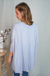 Mineral Washed Poncho Top