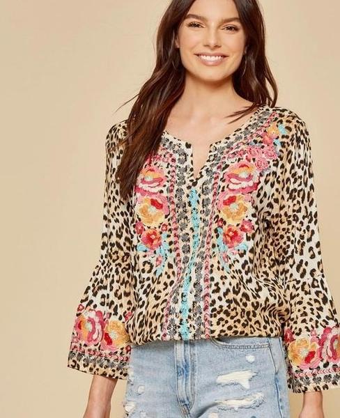 Savanna Jane Top Leopard