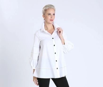 A-Line Button Down Blouse