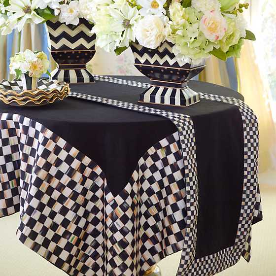 Courtly Check Table Runner - Black