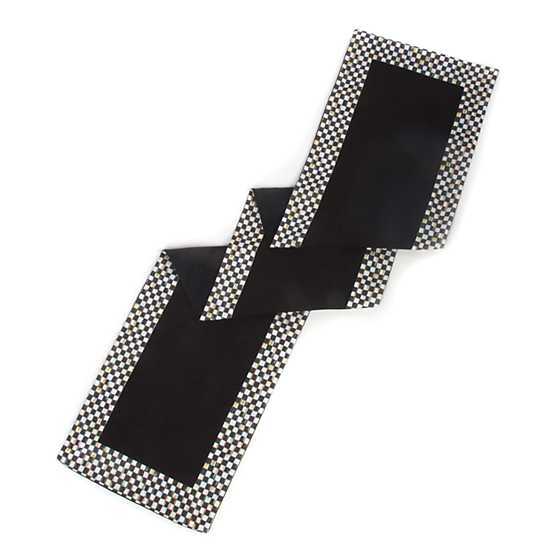 Courtly Check Table Runner - Black
