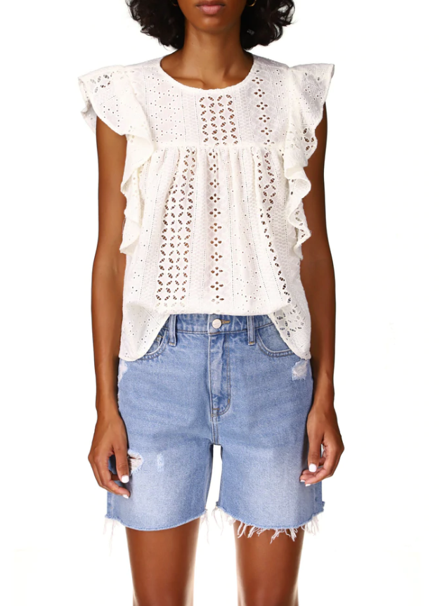 Breezy Eyelet Shell Shirt