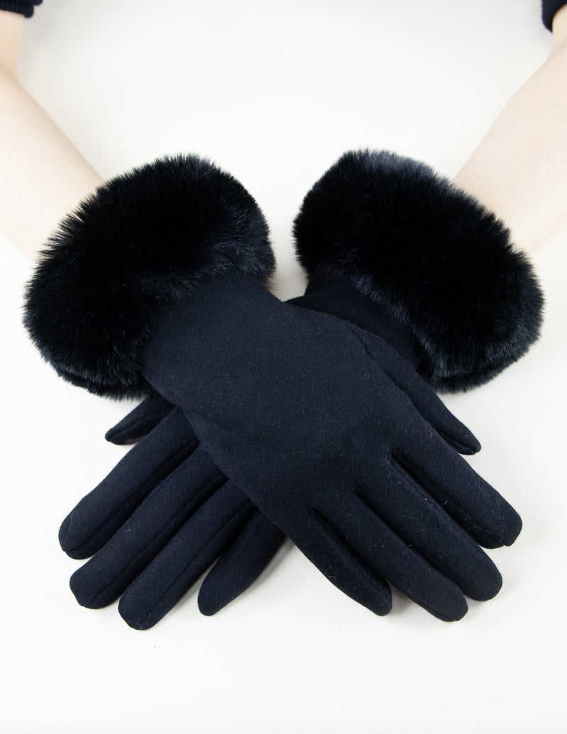 Faux Fur Cuff Gloves