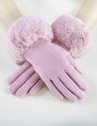 Faux Fur Cuff Gloves