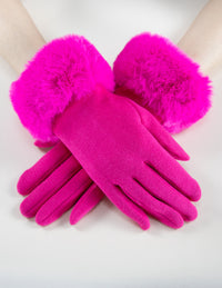 Faux Fur Cuff Gloves