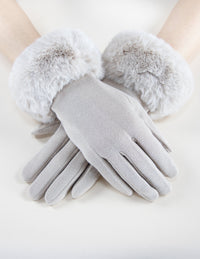 Faux Fur Cuff Gloves