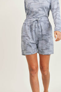 Light Camo Lounge Shorts With Drawstring