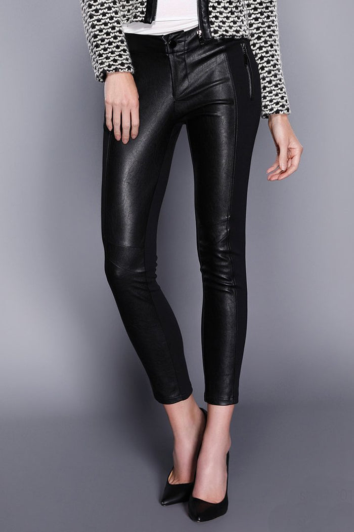 Vegan Leather Black Pants