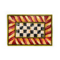 Courtly Check Rug - 2' x 3' - Red & Gold