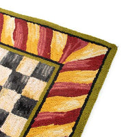 Courtly Check Rug - 2' x 3' - Red & Gold