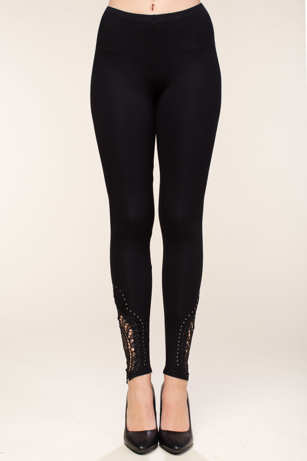 Leggins with Crochet and Stone Details