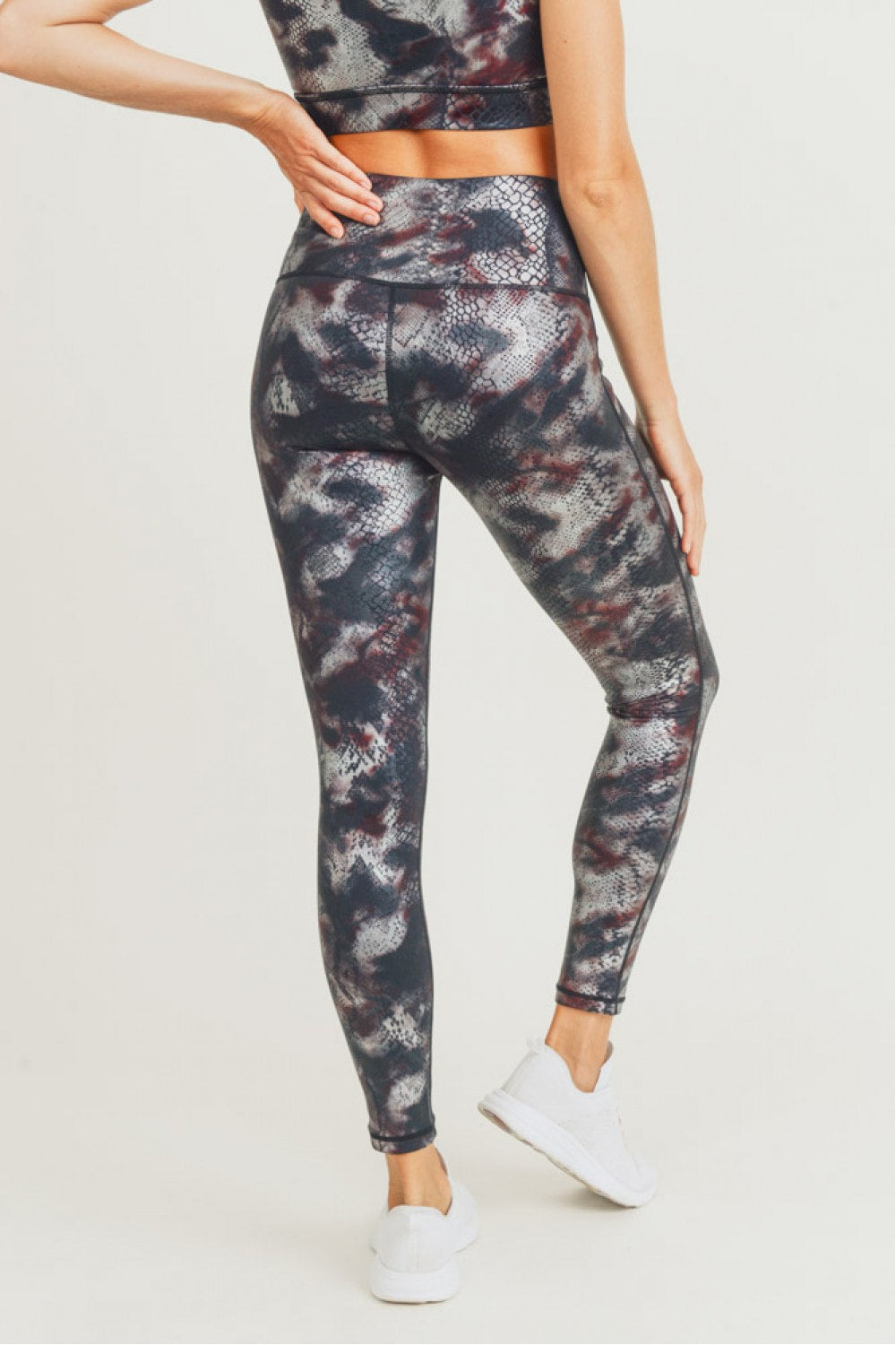 Multicolor Foil Snake Print Hightwaist Leggings