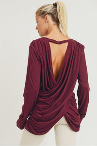 Open Overlay Draped Back Top