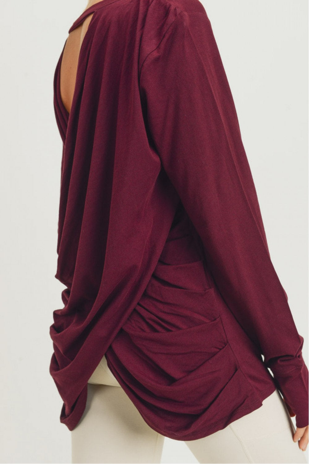 Open Overlay Draped Back Top