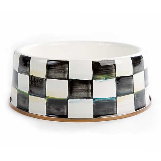 Courtly Check Enamel Pet Dish - Large