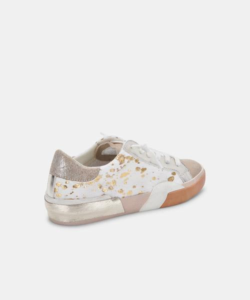 Zine Sneakers in Dune Metallic Calf Hair