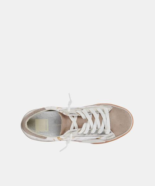 Zine Sneakers in Dune Metallic Calf Hair