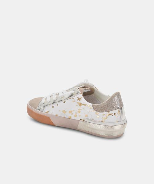 Zine Sneakers in Dune Metallic Calf Hair