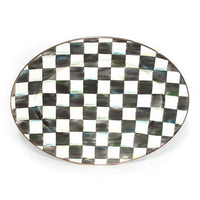 Courtly Check Enamel Oval Platter - Medium