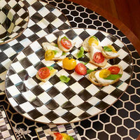 Courtly Check Enamel Oval Platter - Medium