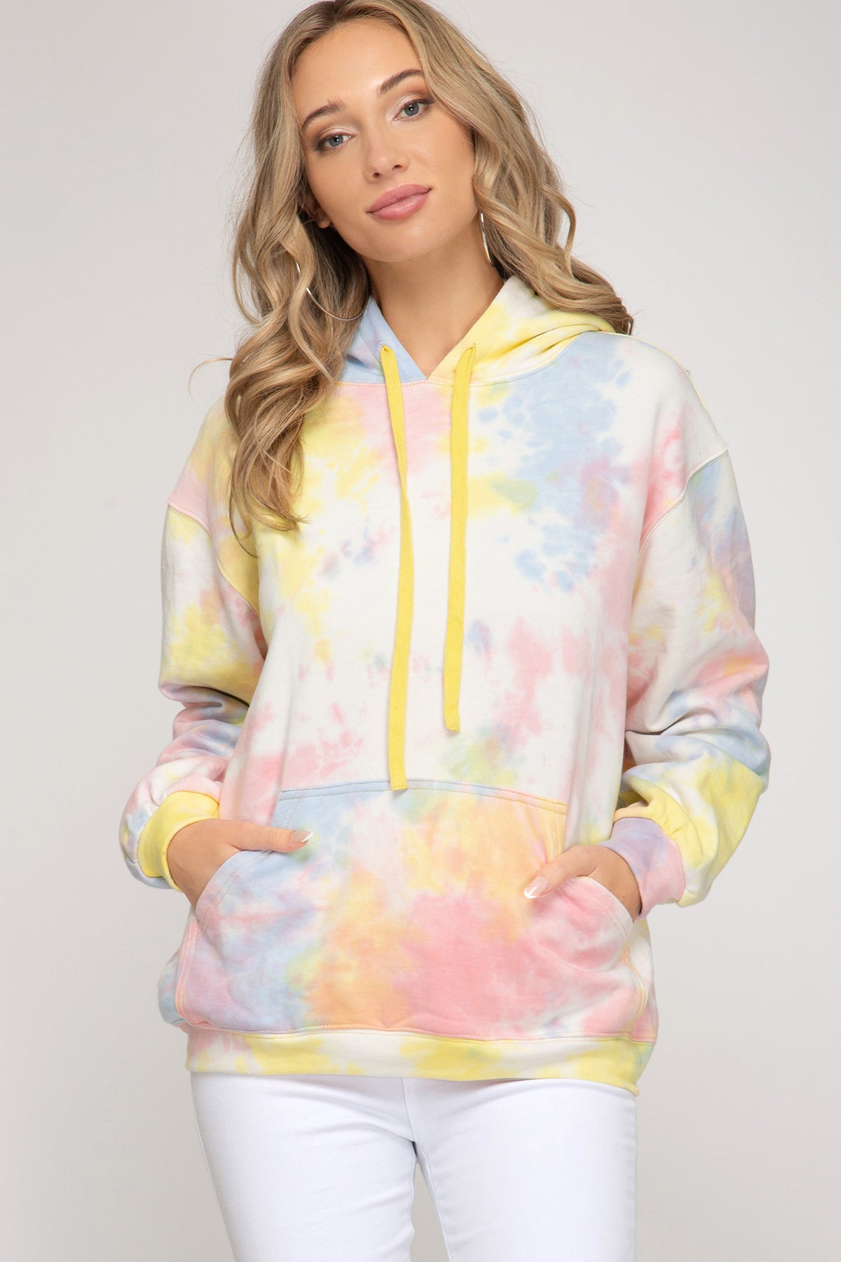 Tie Dye Knit French Terry Hoodie